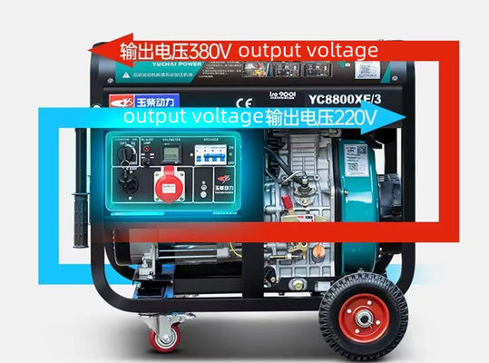 Χώρος 5/6/8/10kw Οικιακή σιωπηλή γεννήτρια ντίζελ με AC τριών φάσεων