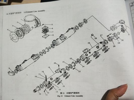 Αβίαστη μεταφορά με 6 κύλινδρους Πυροσβεστική βάρκα και εξαρτήματα μηχανών