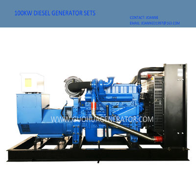 100kw γεννήτρια ντίζελ χωρίς βούρτσα, υδατοψυγμένο Genset με δεξαμενή καυσίμου Y100